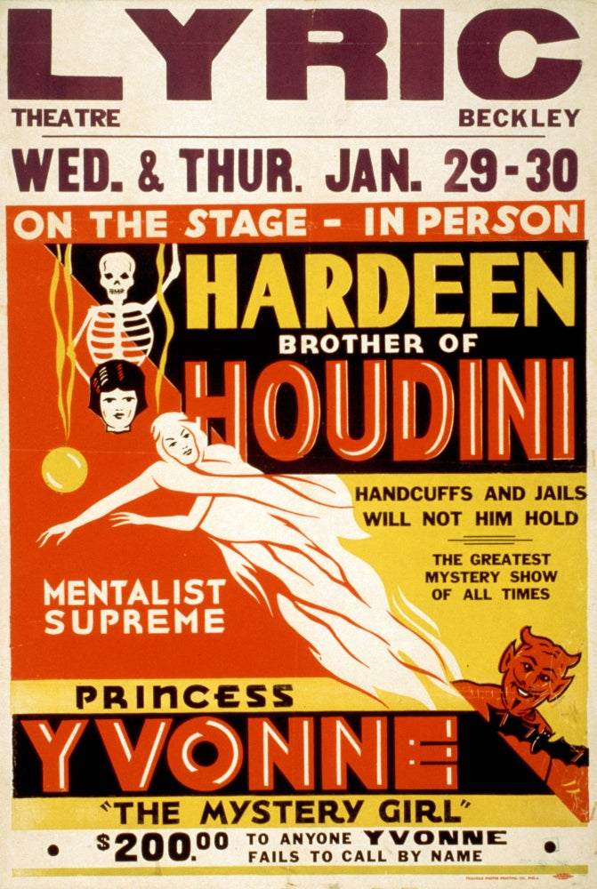 Theodore Hardeen Hungarian Escape Artist Poster Print