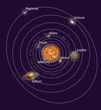 Solar System Orbits Illustration Poster Print by Spencer Sutton.