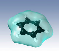 Molecular Model of Benzene Illustration Poster Print