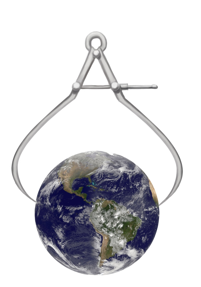 Planet Size Conceptual Poster Print by Spencer Sutton