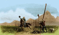 Overland Pony Express Rider Poster Print showcasing a historic scene
