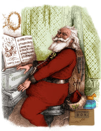 He's a Jolly Good Fellow Santa Claus 1889 Poster Print by Science Source