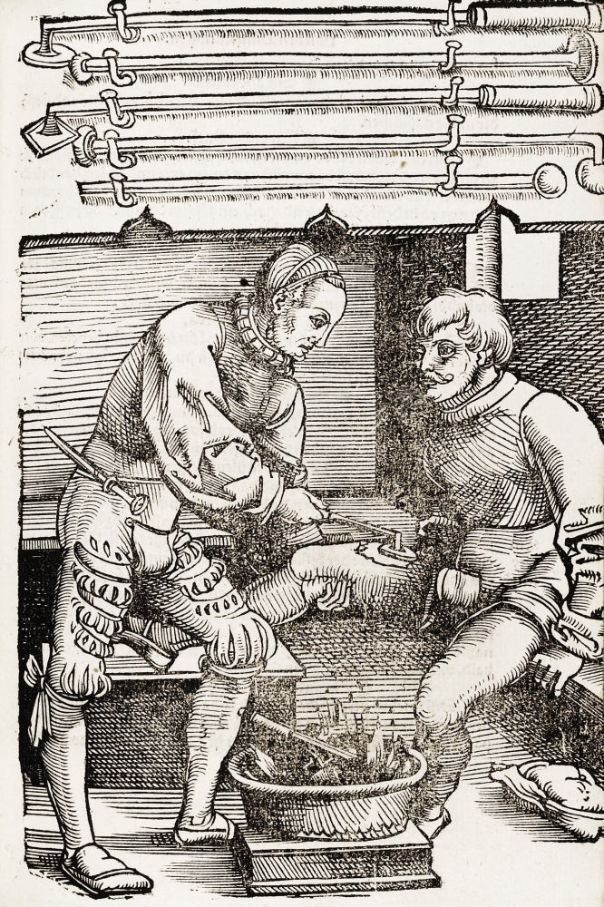 Thigh Cauterization 16th Century Medicine Poster Print