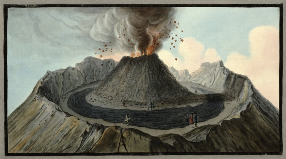 Crater of Mount Vesuvius poster print showcasing natural beauty and geological features.