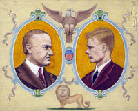 Calvin Coolidge and Charles Lindbergh 1928 Poster Print