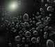 Asteroid Belt Illustration Poster Print by Spencer Sutton, showcasing celestial bodies and space.