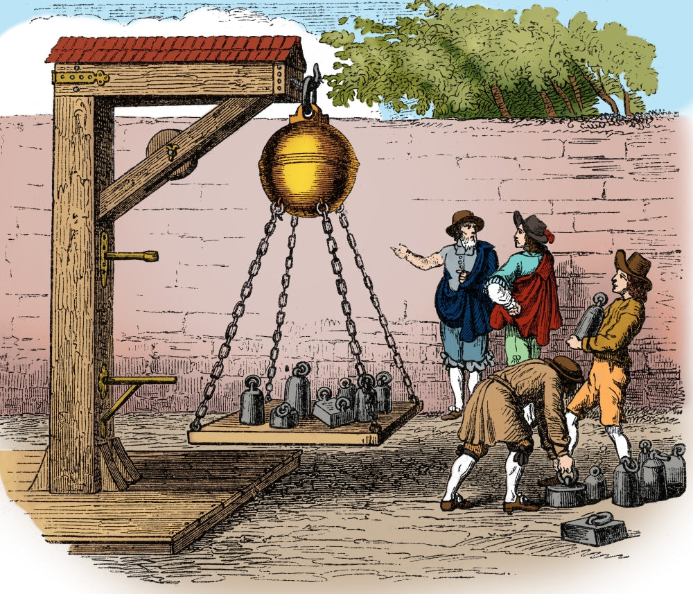 Otto von Guericke Vacuum Experiment Poster Print on premium heavy stock paper.