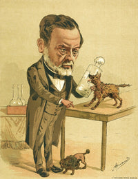 Louis Pasteur with Rabid Dog 1880 Poster Print