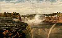 Niagara Falls with Rainbow 1860 poster print showcasing natural beauty.