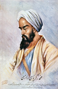 Rhazes Islamic Polymath Poster Print showcasing historical contributions to science.