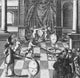 Otto von Guericke and Air Pump Poster Print showcasing 17th-century science