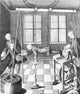 Hausen's Electrical Machine 1743 Poster Print showcasing early scientific innovation.