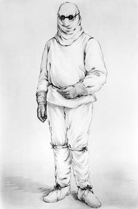 Protective Suit for Pneumonic Plague, 1910 Poster Print on premium paper.