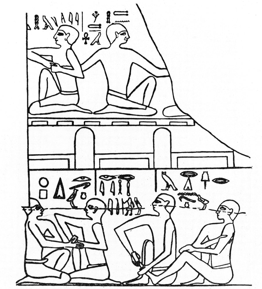Anesthesia Produced by Pressure Poster Print showcasing Ancient Egyptian medical practices.