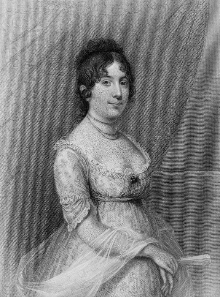 Dolley Madison First Lady Poster Print showcasing historical elegance.