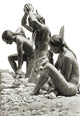 Manufacturing Stone Tools Poster Print showcasing ancient craftsmanship.