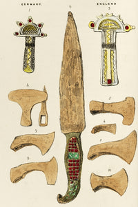 Frankish and Saxon Tool Heads and Knife Blades Poster Print