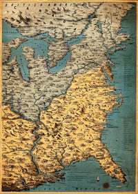 Free and Slave States of America, c. 1850 Poster Print
