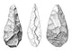 Oldowan Hand-Axe Poster Print showcasing prehistoric tool-making art