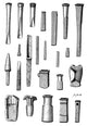 Late Bronze Age Tools illustration poster print featuring detailed ancient tools.