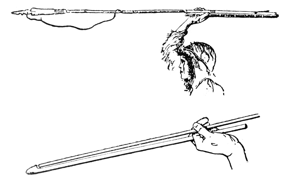 Eskimo and Aboriginal Spear-Throwers Poster Print showcasing traditional techniques