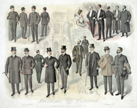 American Fashions, 1899 Poster Print showcasing vintage style clothing.