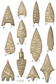Neolithic and Bronze Age Arrowheads Artwork Poster Print