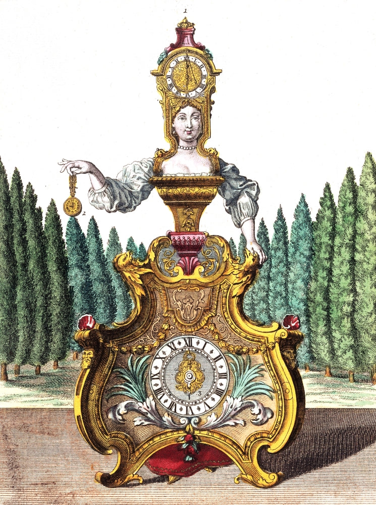 Female Clock and Watch Maker 1721 Poster Print by Science Source
