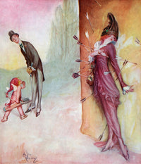 The Narrowing Target Puck Valentine 1914 Poster Print