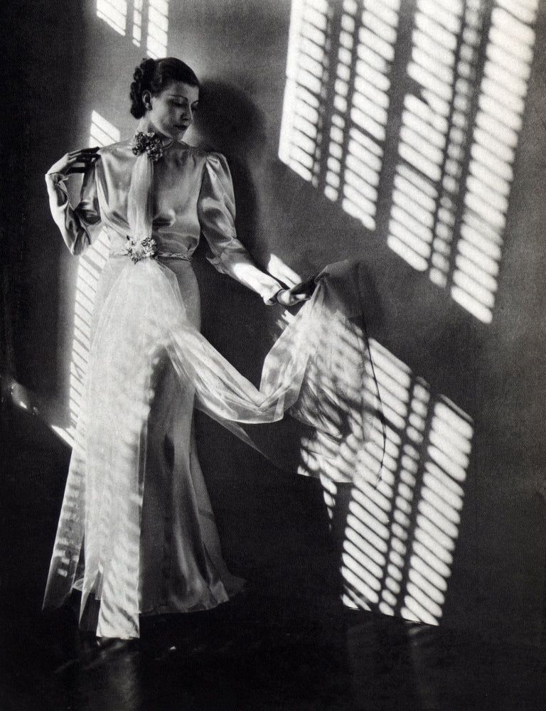 Fashion Model Poster Print from 1937, vintage fashion art
