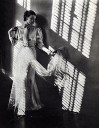 Fashion Model Poster Print from 1937, vintage fashion art