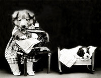 Making Baby's Clothes, 1914 Poster Print showcasing vintage craftsmanship