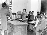 Pledge of Allegiance Segregated School Poster Print showcasing historical significance.