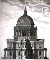 St. Paul's Cathedral Poster Print by Christopher Wren, showcasing architectural details.