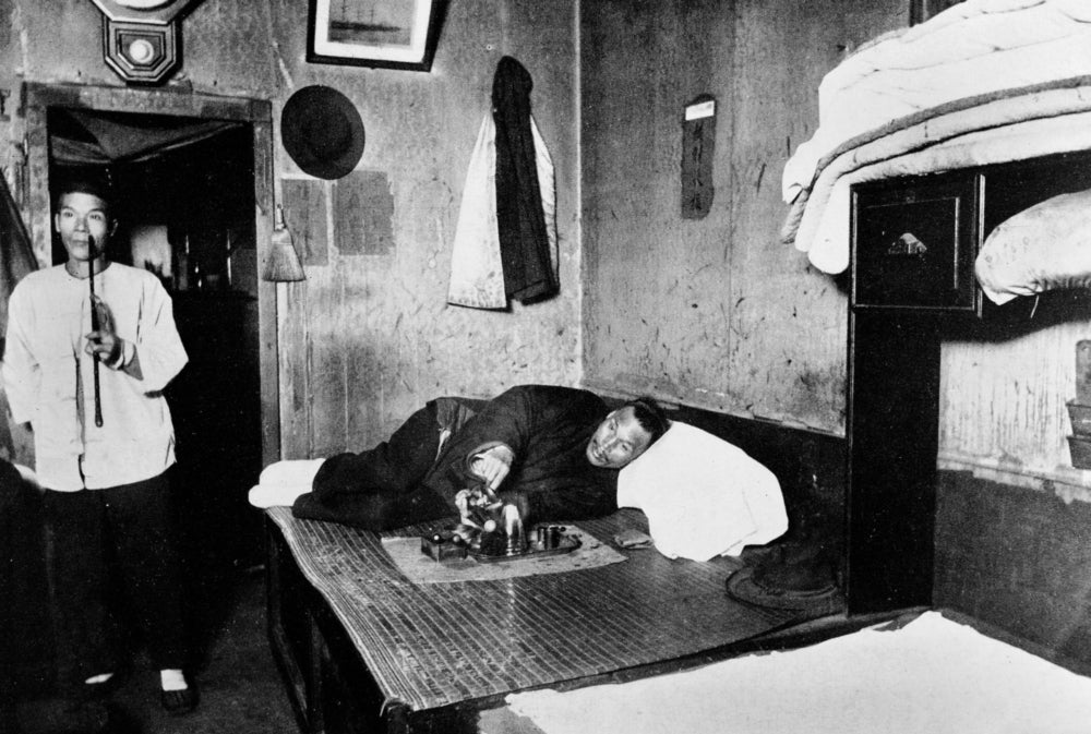 Opium Den Poster Print depicting San Francisco, CA, c.1800s