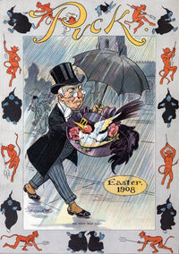 Easter Puck 1908 Poster Print featuring festive colors and imagery.