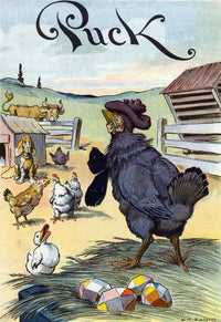 Easter Puck 1913 Poster Print showcasing vibrant colors and vintage illustration.
