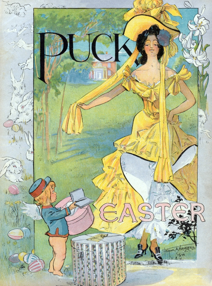 Easter Puck 1899 Poster Print - Festive Easter Decor