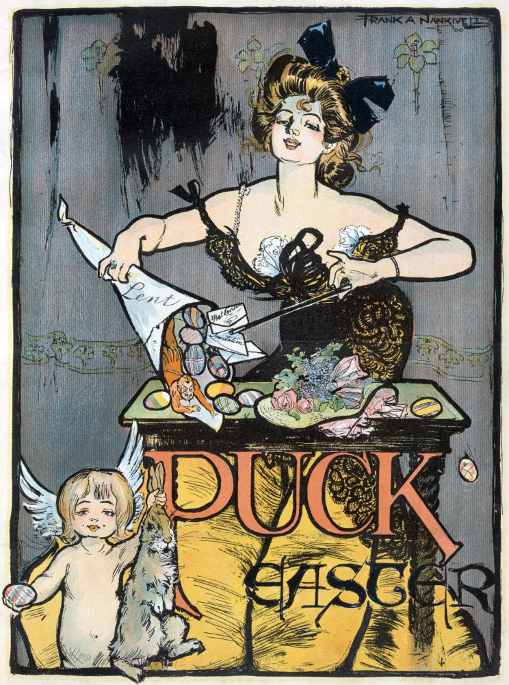 Easter Puck 1900 Poster Print showcasing vintage Easter artwork.