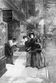 NYC Shopping for Easter Bonnets 1890 Art Print showcasing women in vintage bonnets.