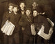 NYC Newsboys vintage poster print by Lewis Hine, 1908 photography