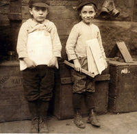 New Orleans Newsboys Poster Print by Lewis Hine, vintage photography artwork.