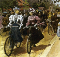 Cycling Fashions 1895 Poster Print showcasing vintage cycling styles