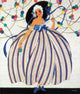 French Fashion Poster Print by Martha Romme, 1919 vintage art.