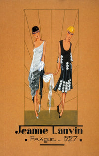 Jeanne Lanvin 1927 Design Poster Print showcasing vintage fashion design.
