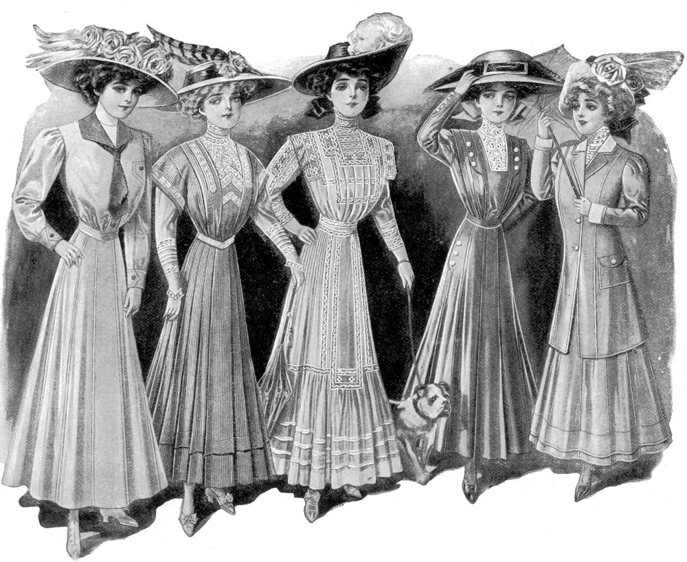 Ready-Made Women's Fashion Poster Print from the 1900s showcasing vintage styles.