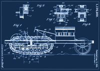 C.L. Best Crawler Patent Poster Print from 1916 showcasing vintage engineering design.