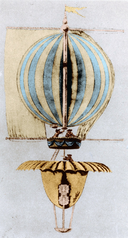 Vessels of the Air 1783 Poster Print showcasing early aeronautics