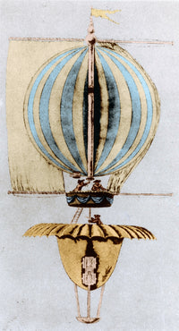 Vessels of the Air 1783 Poster Print showcasing early aeronautics