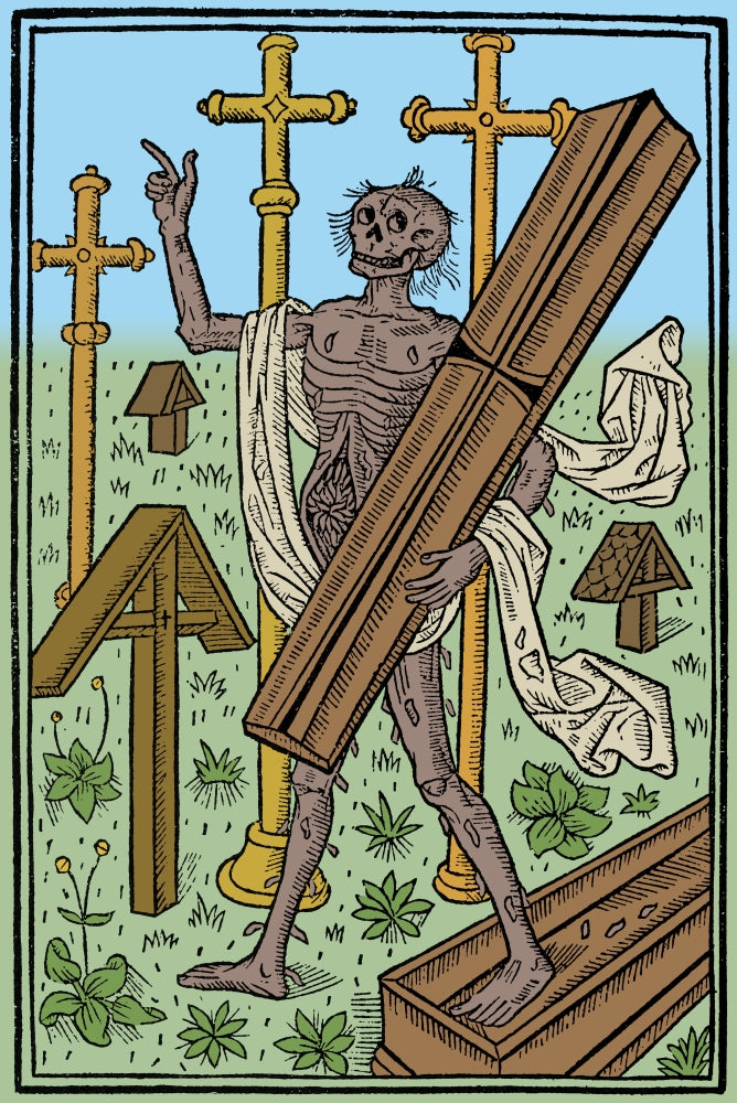 Danse Macabre 1496 Poster Print by Science Source, historical art print